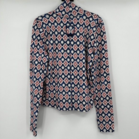 Intimately‎ Free People Snowflake Geo Print Turtleneck Top XL Red White Blue - Picture 5 of 8